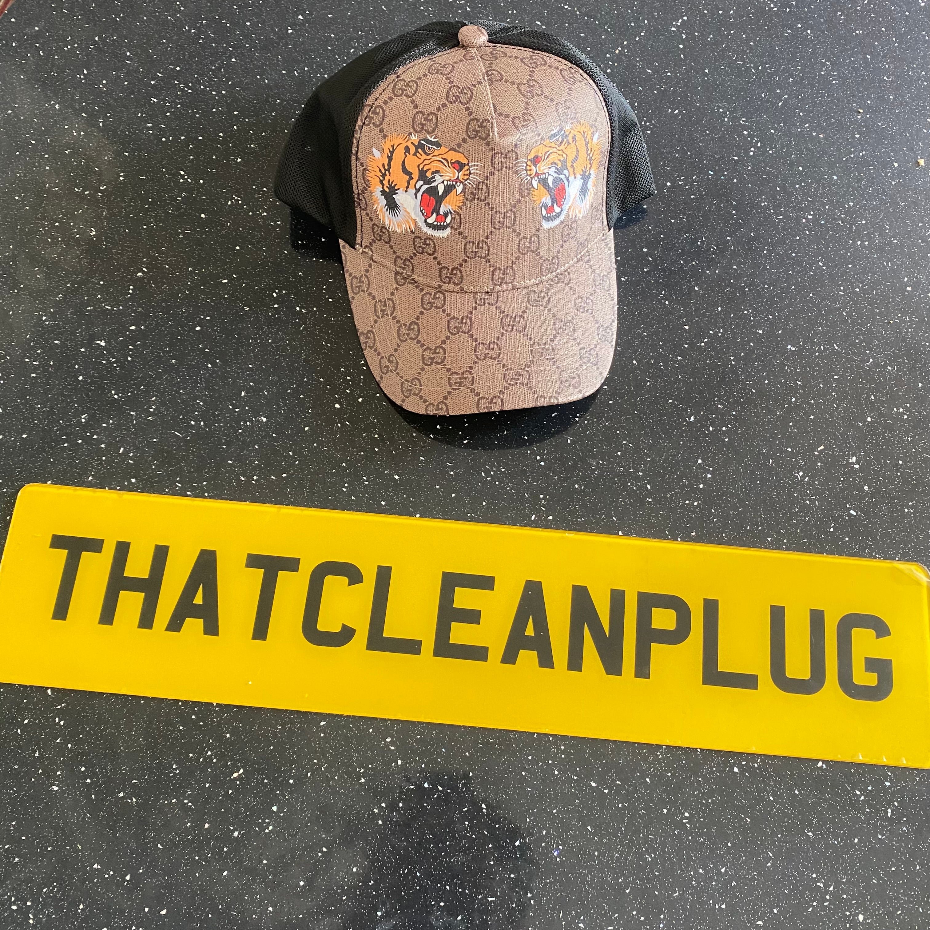 Beige Tiger Cap