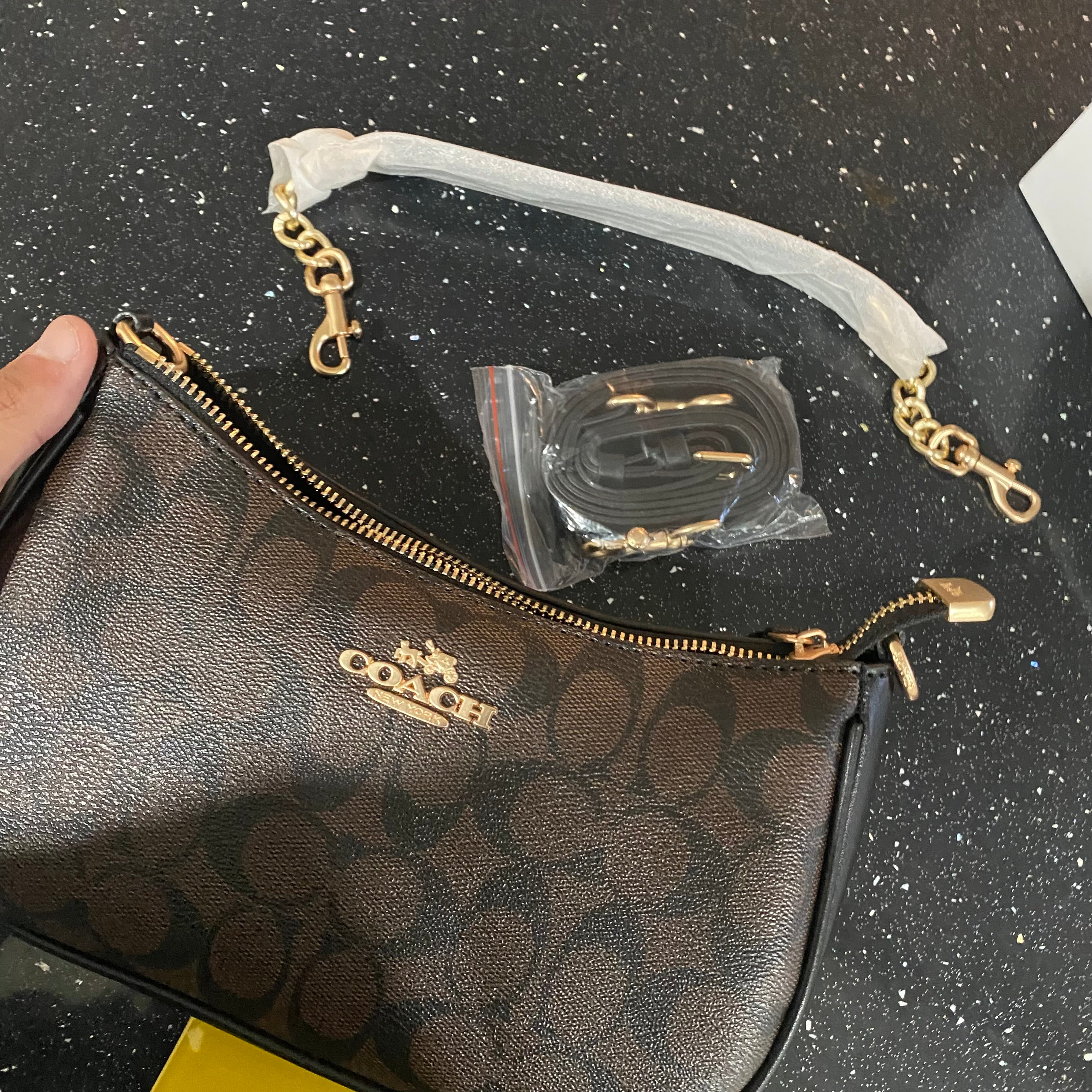 Brown Woman Bag with box (Both Small and Big Rope Included)
