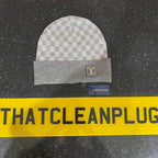 Grey Chequered Beanie