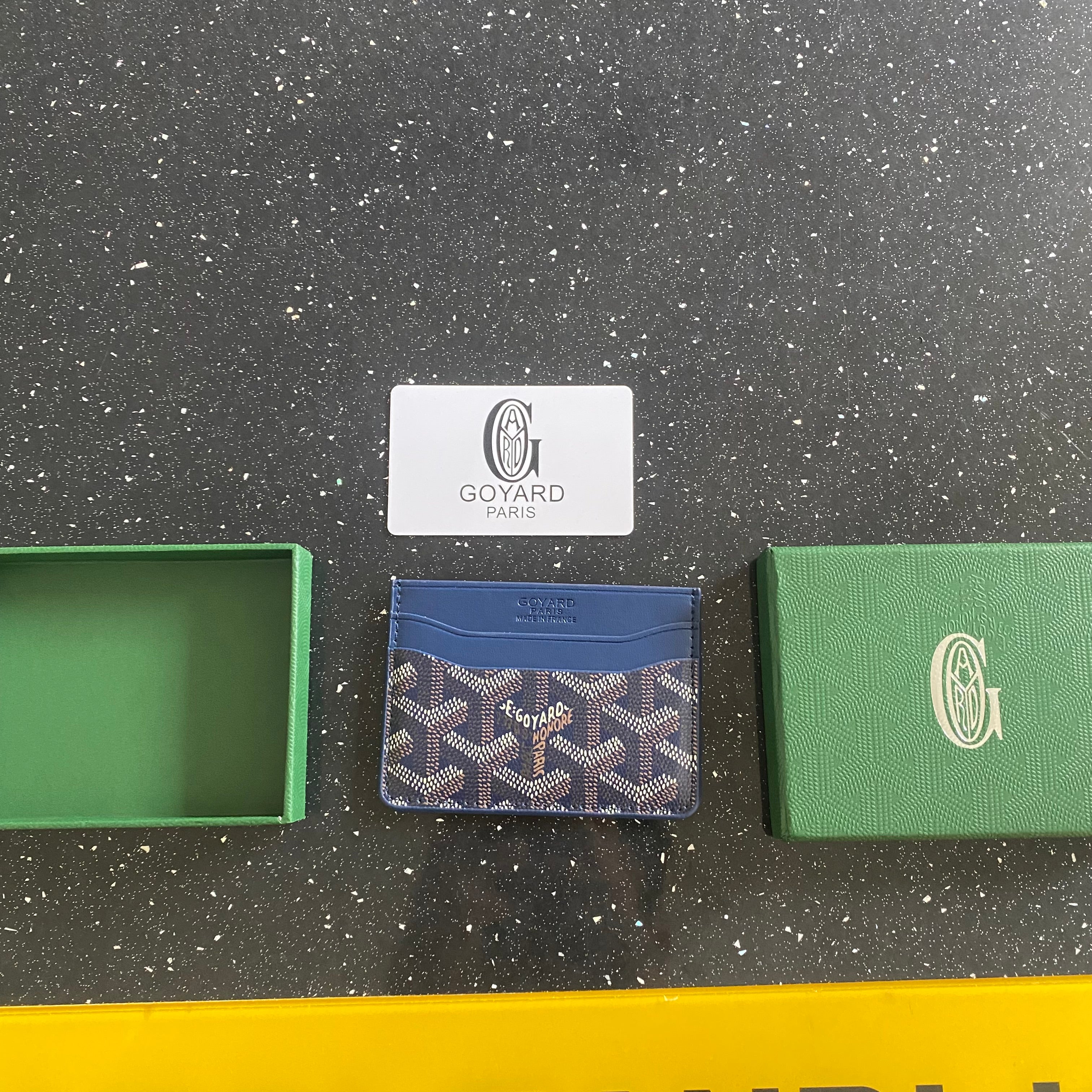 Royal Blue G Card Holder - with box
