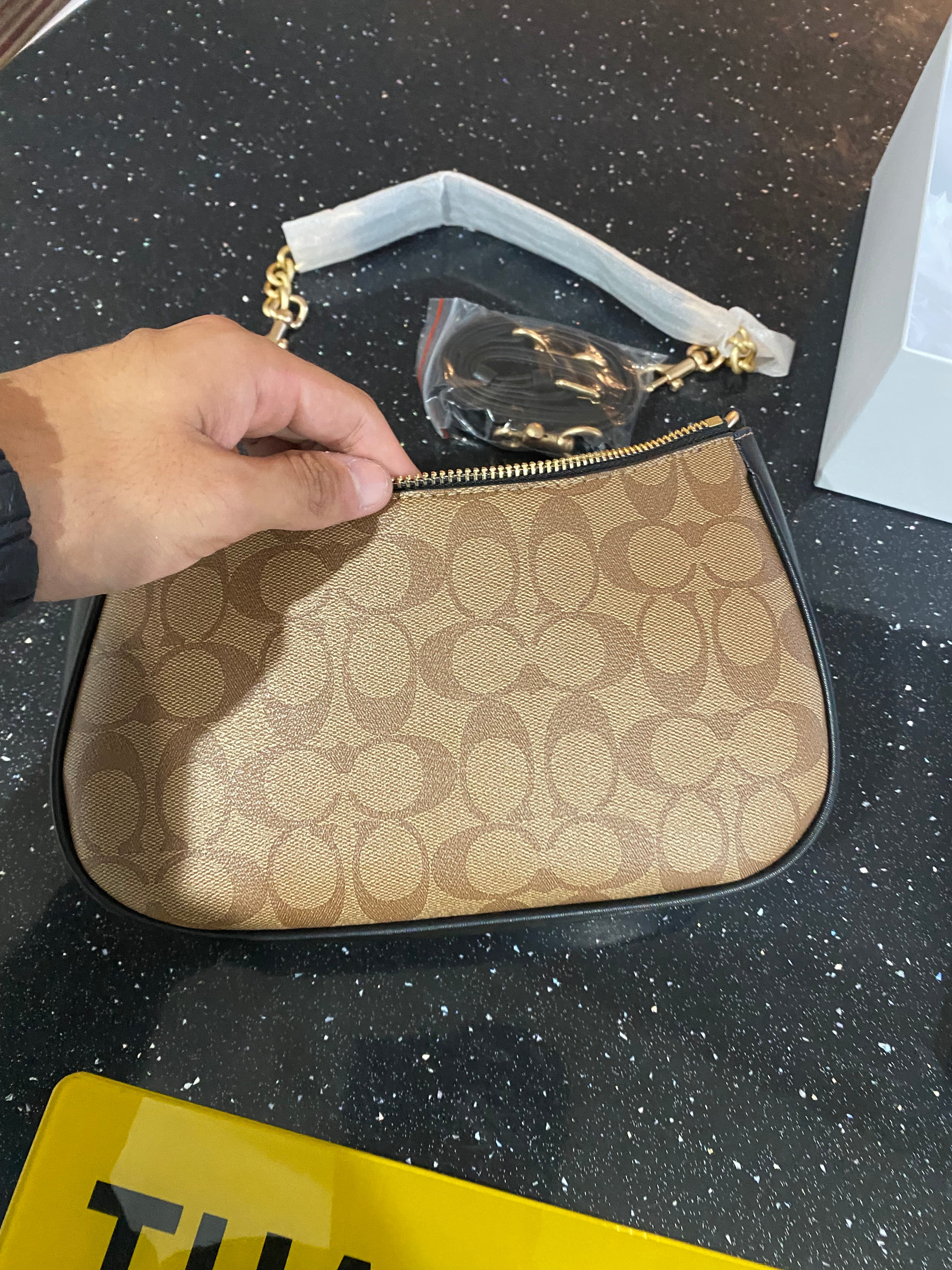 Cream Woman Bag with box (Both Small and Big Rope Included)