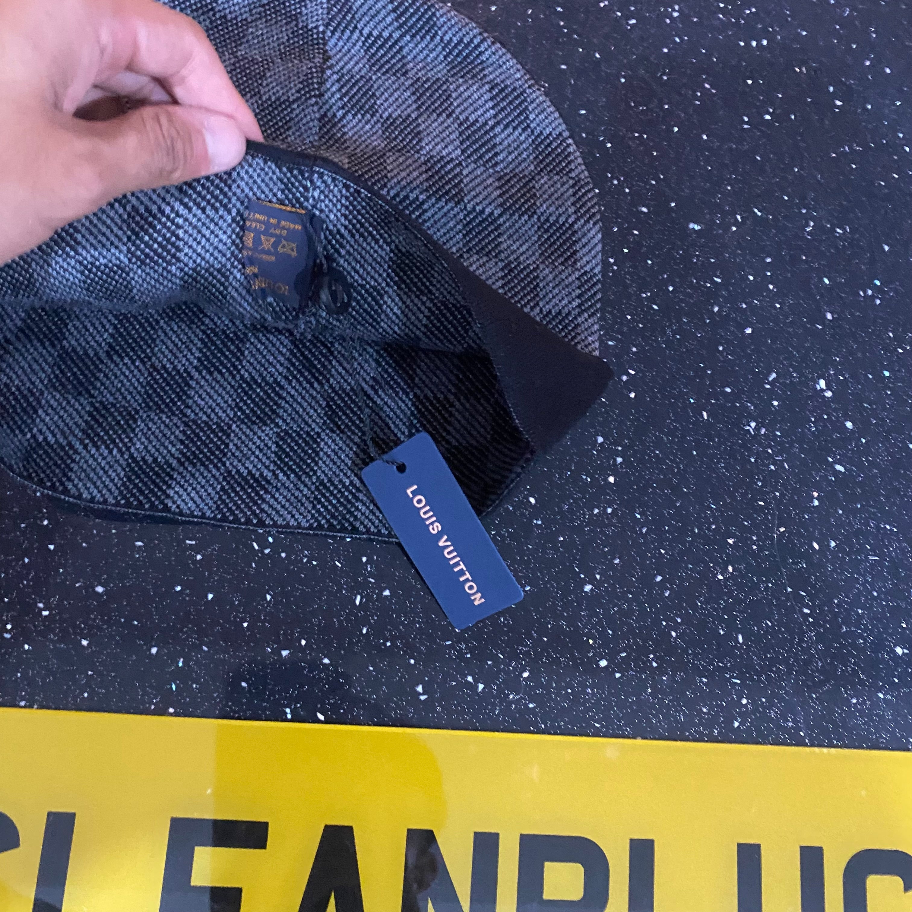 Black Chequered Beanie
