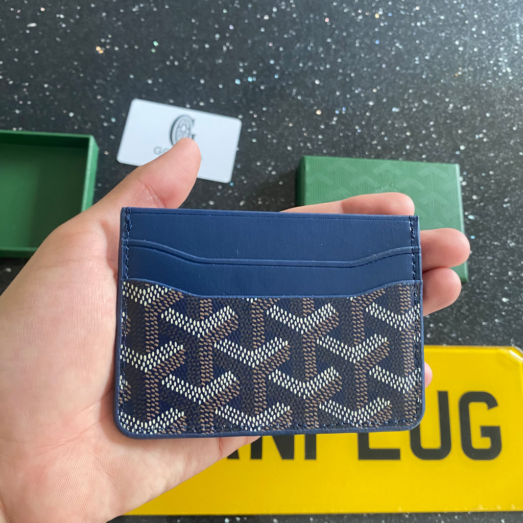 Royal Blue G Card Holder - with box