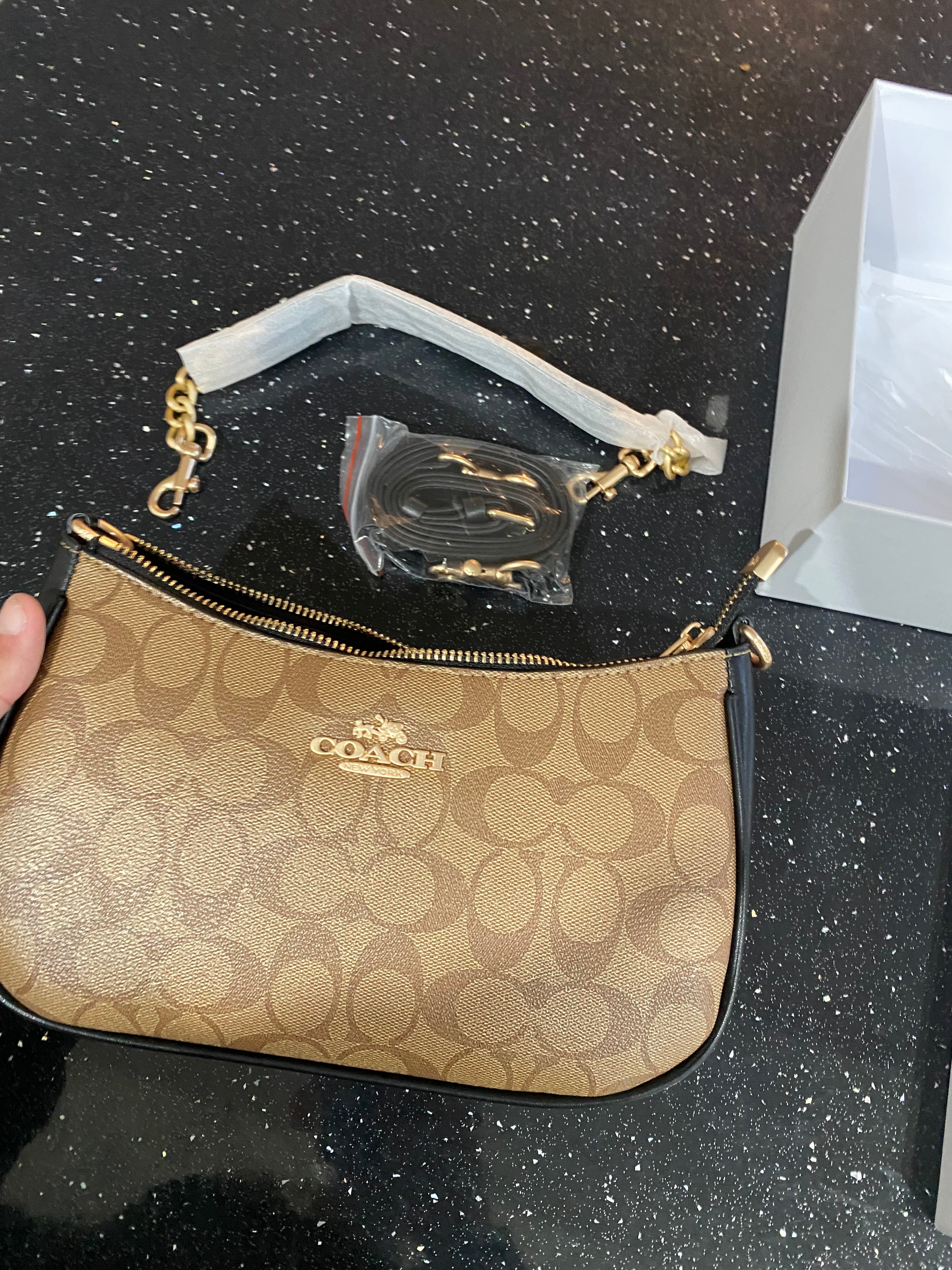 Cream Woman Bag with box (Both Small and Big Rope Included)